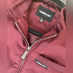 Burgundy Members Only Racer Jacket